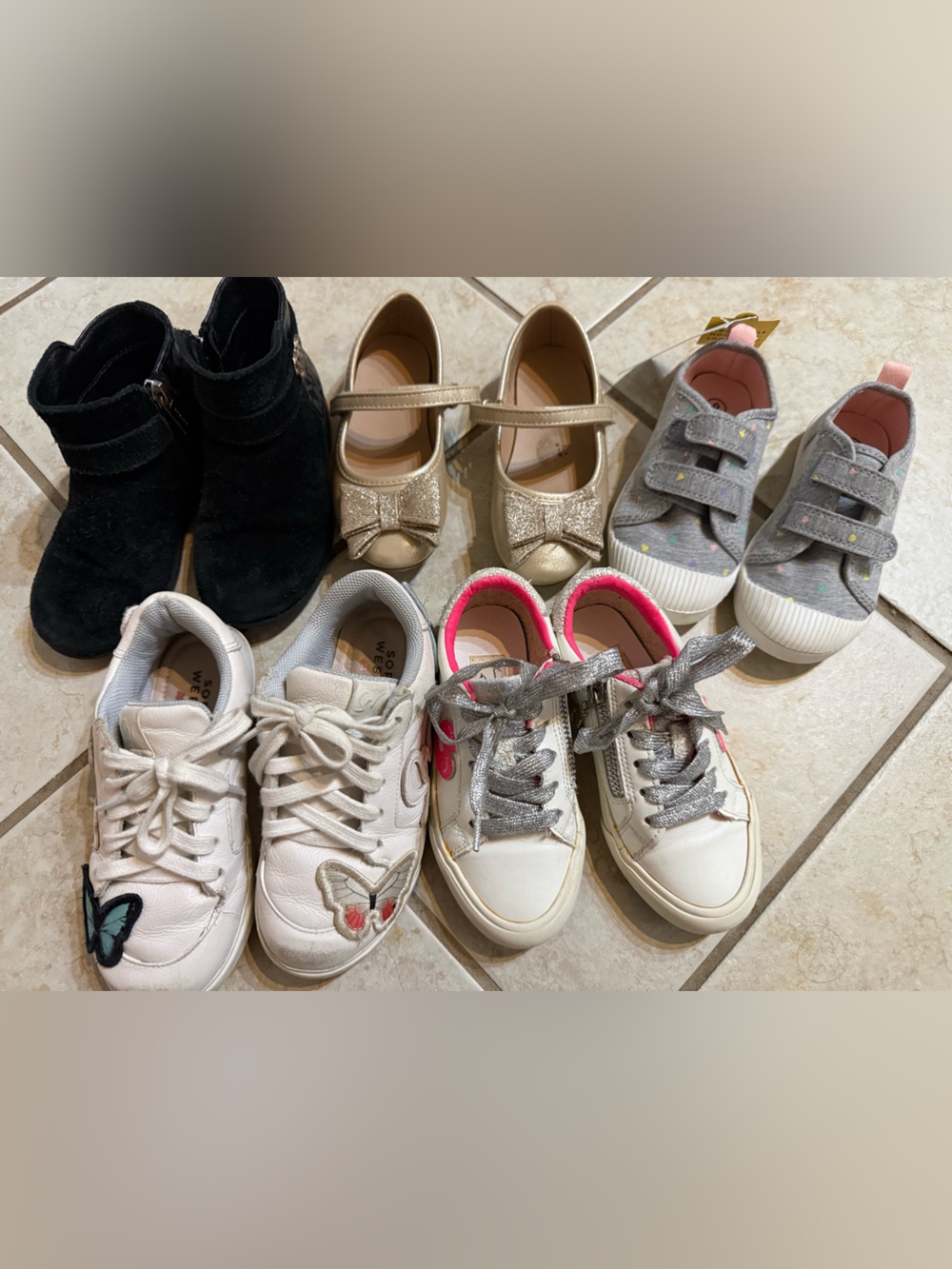 Bundle 5 pairs of shoes for girls size 9 good condition